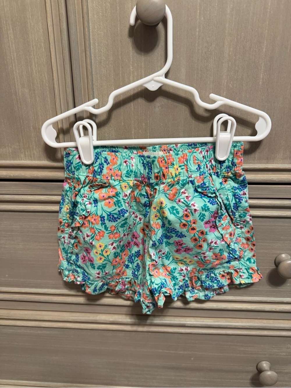 Crewcuts Floral Mint Green Pull-On Shorts